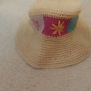 STRAW HAT embroidered Sun beach ONE SIZE